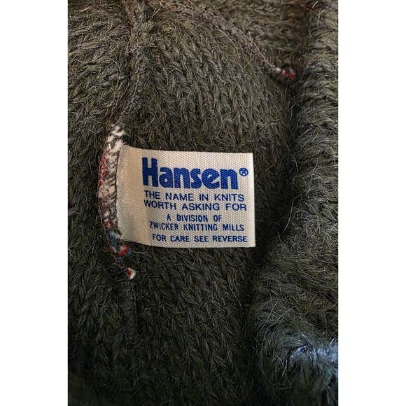 Vintage Hansen Ladies Wool Knit Winter Beanie Sock Hat Zwicker Knitting Mills - Picture 3 of 4